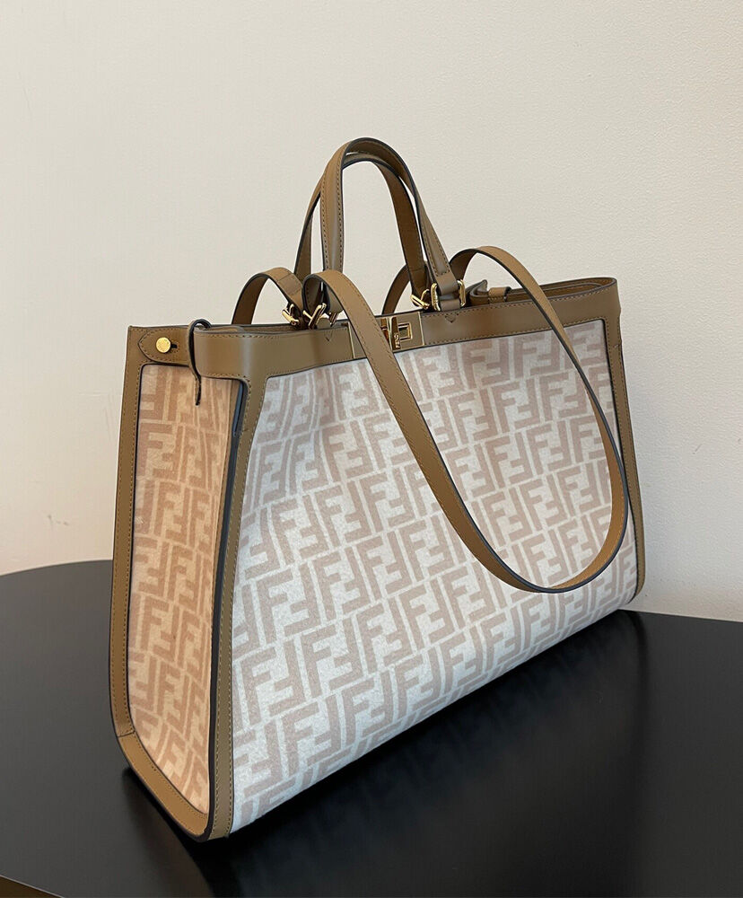 Fendi Peekaboo X Tote  Bag 8BH374 Cream